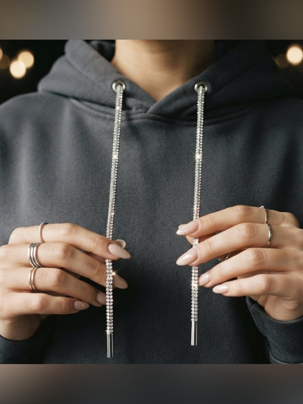 Rhinestone Drawstrings✨